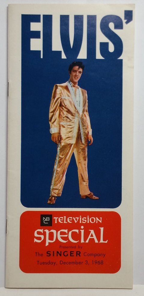 Elvis 1968 Comeback Special NBC TV Brochure Unused: Title:Elvis 1968 Comeback Special NBC TV Brochure Unused Description: Elvis Presley 1968 Comeback Special NBC Television Brochure Unused. Provenance: From the collection of Ken Clanton Advertising Man