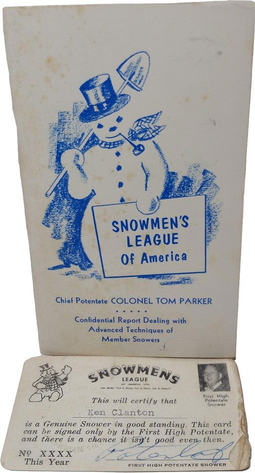 Snowmens League Book & Card Colonel Tom Parker Signed (1 of 10)