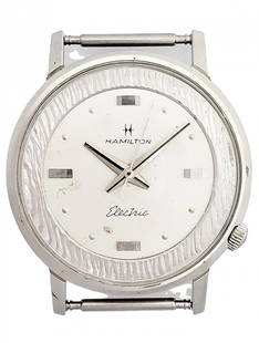 Unusual Vintage Hamilton Electric Watch Brushed Dial: Title: Unusual Vintage Hamilton Electric Wrist Watch Brushed Metal Dial Description: Up for auction is a very nice vintage Hamilton electric wrist watch. The watch is running intermittently. The