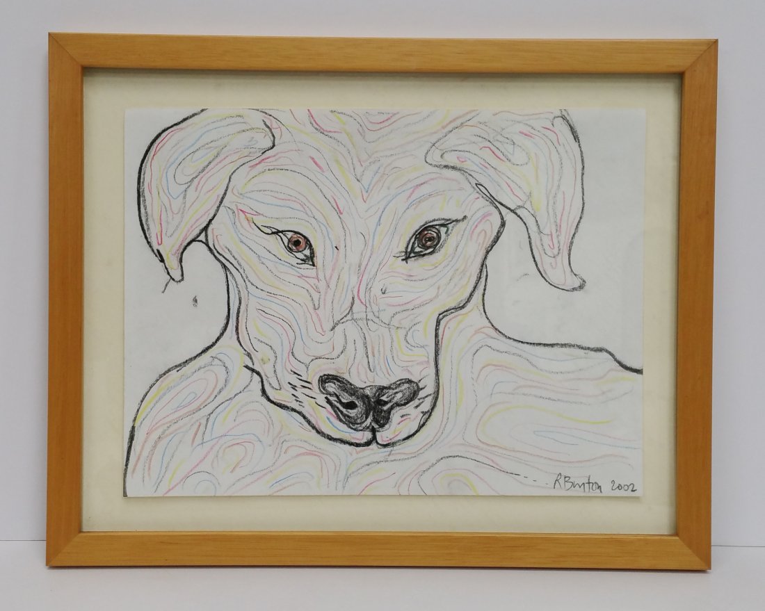Original Richmond Burton Artist Dog Portrait Drawing (1 of 5)