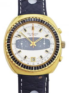 Huge Jules Jurgensen Jurgentron Chronograph Valjoux7734: Title: Huge Jules Jurgensen Jurgentron Chronograph Valjoux 7734 Massive Vintage Mens Watch Minty Description: Up for auction is a very cool vintage Jules Jurgensen Jurgentron chronograph wrist