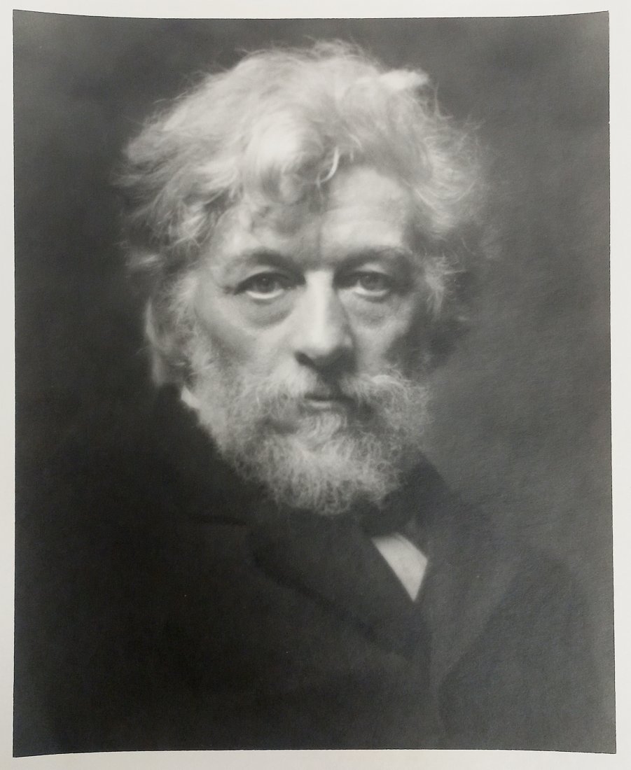 William Dassonville William Keith Portrait Photograph: Title: William Dassonville William Keith Portrait Photograph Description: A striking portrait photograph of William Keith, a Scottish American painter famous for his California landscapes. On thin tex