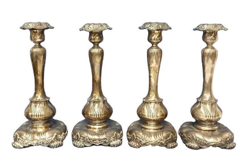 Tiffany Sterling Silver Christies Label 4 Candlesticks (1 of 9)