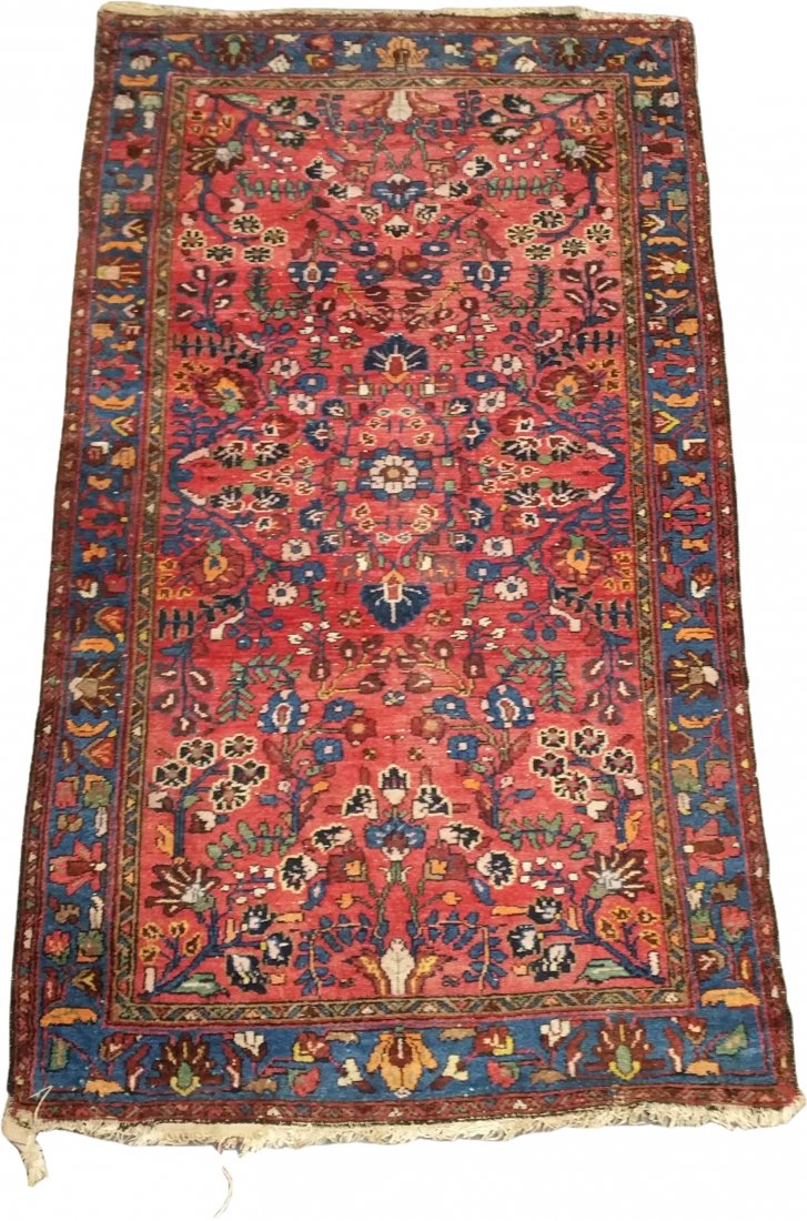 Colorful Floral Persian Carpet Oriental Rug 75in x 40in (1 of 5)
