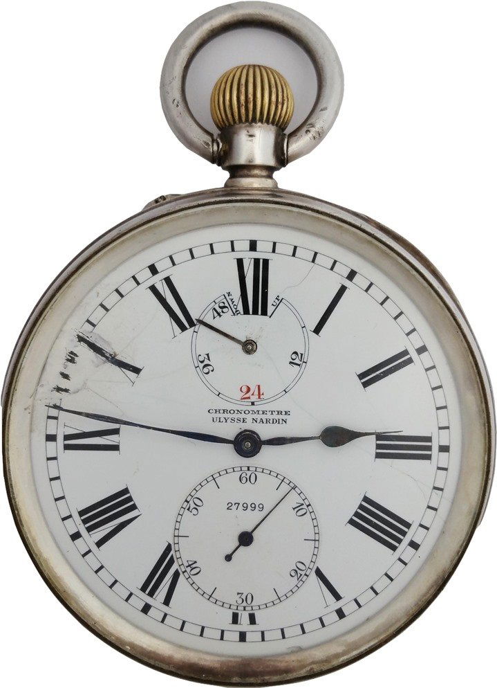 Ulysse Nardin Sterling Silver Chronometre Pocket Watch (1 of 9)