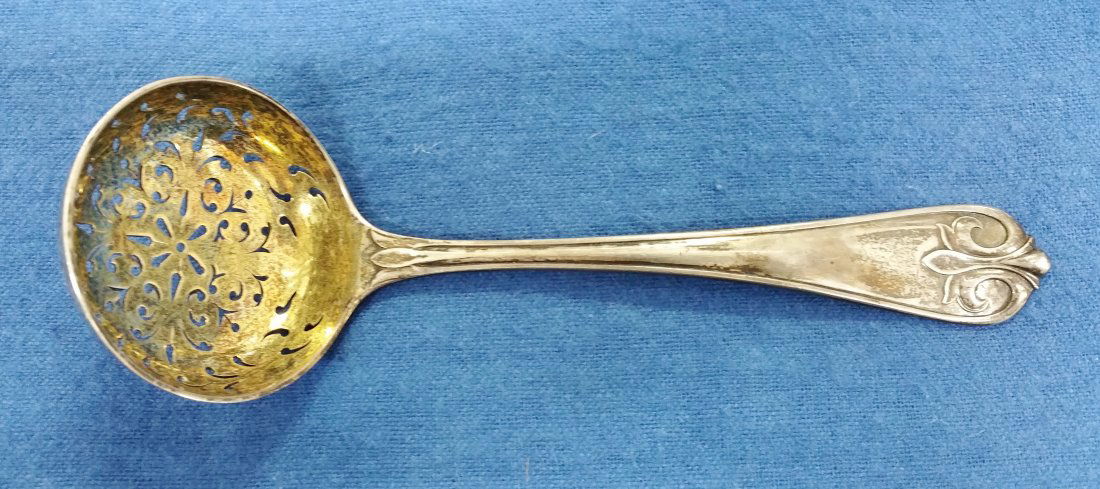 Victorian English FH 1860s Era Gilded Serving Spoon (1 of 5)