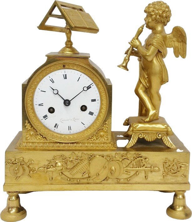 Antique French Gilt Bronze Keywind Mantel Clock Cherub (1 of 15)