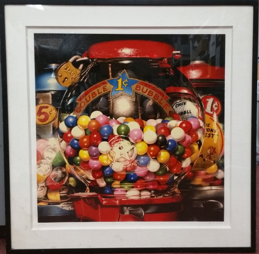 Charles Bell Double Bubble Serigraph Pencil Signed: Title:Charles Bell Double Bubble Serigraph Pencil Signed Description: Charles Bell Double Bubble Serigraph Print Pencil Signed ed150 Vintage 1990 Condition:Dusty and dirty, some mild discoloring, some