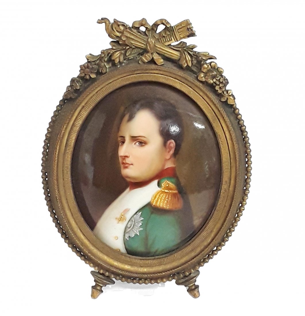 Antique Napoleon Miniature Framed Porcelain Signed Phil: Multiple Auctions: We can combine most auctions to save you money on shipping, however, CONTACT US BEFORE you pay for the items. We are utilizing eBay's calculated shipping and the shipping cost is ca