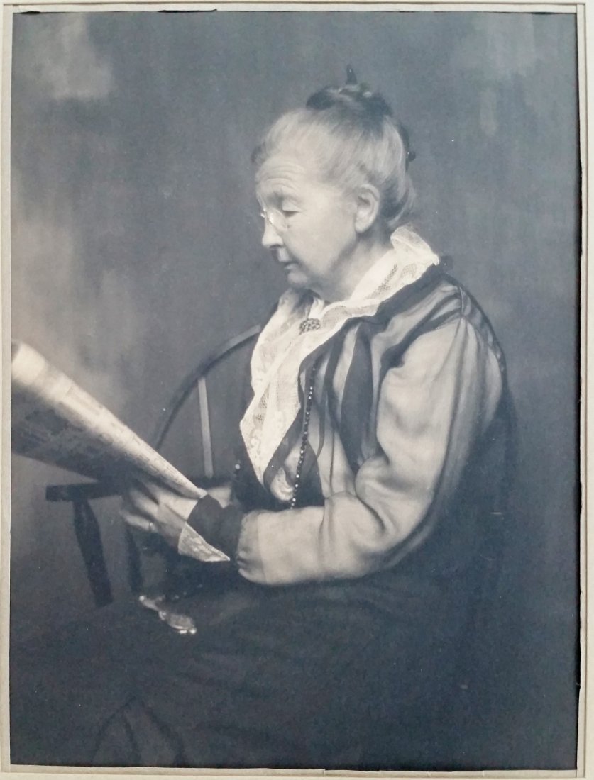 Dassonville Woman Reading Newspaper Photo (1 of 5)