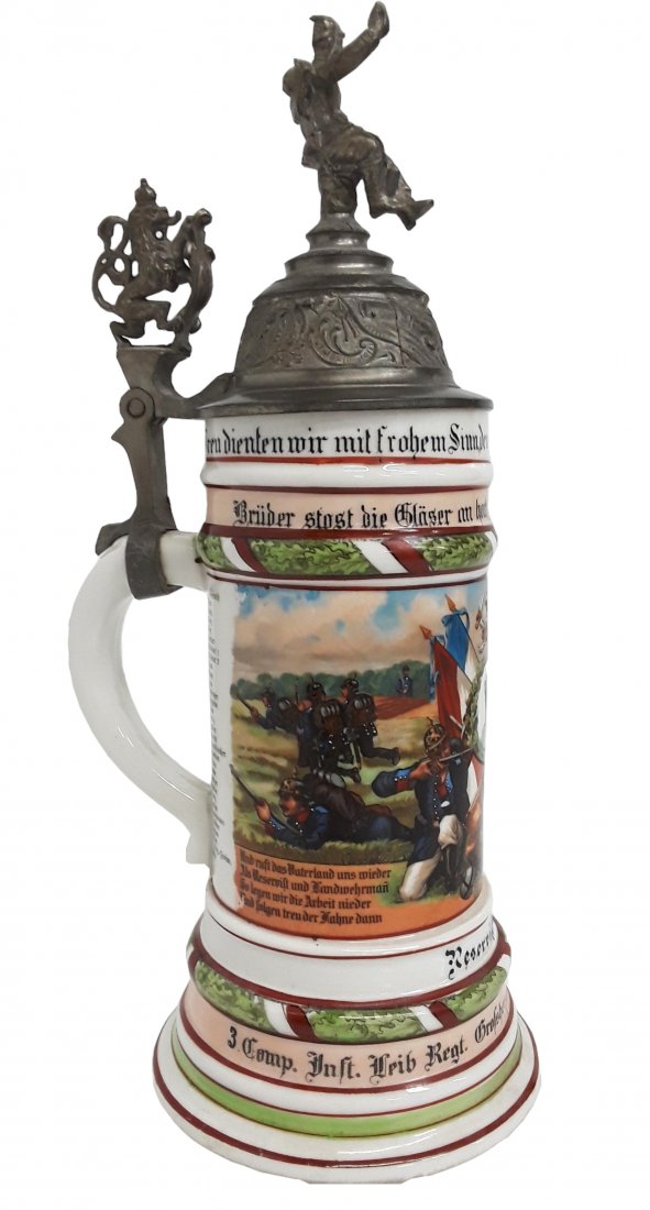 1906 Duchy Of Hesse Imperial Germany Porcelain Stein (1 of 15)