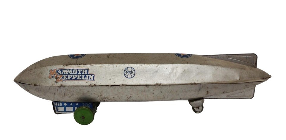 Vintage Marx Pressed Tin Toy Zeppelin Blimp Airship Lg (1 of 10)