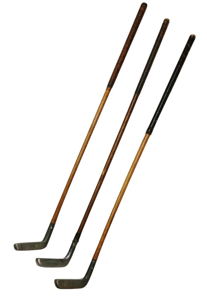 Antique Golf Club Putters Wooden Shaft Lot of 3 (1 of 8)