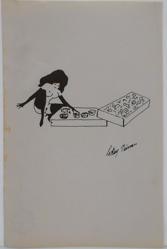 Leroy Neiman Femlin Playboy Pin Up Ink Drawing Signed (1 of 6)