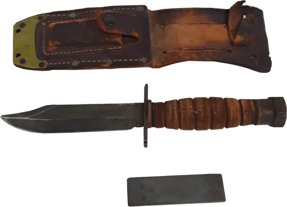 Cold War To Vietnam USAF Pilot Knife W/Sheath And Stone (1 of 9)