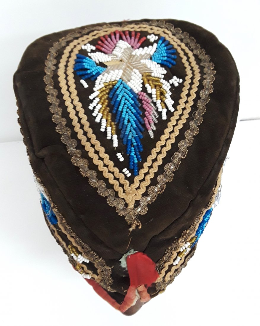 Antique Iroquois Glen Gary Beaded Native American Hat (1 of 5)