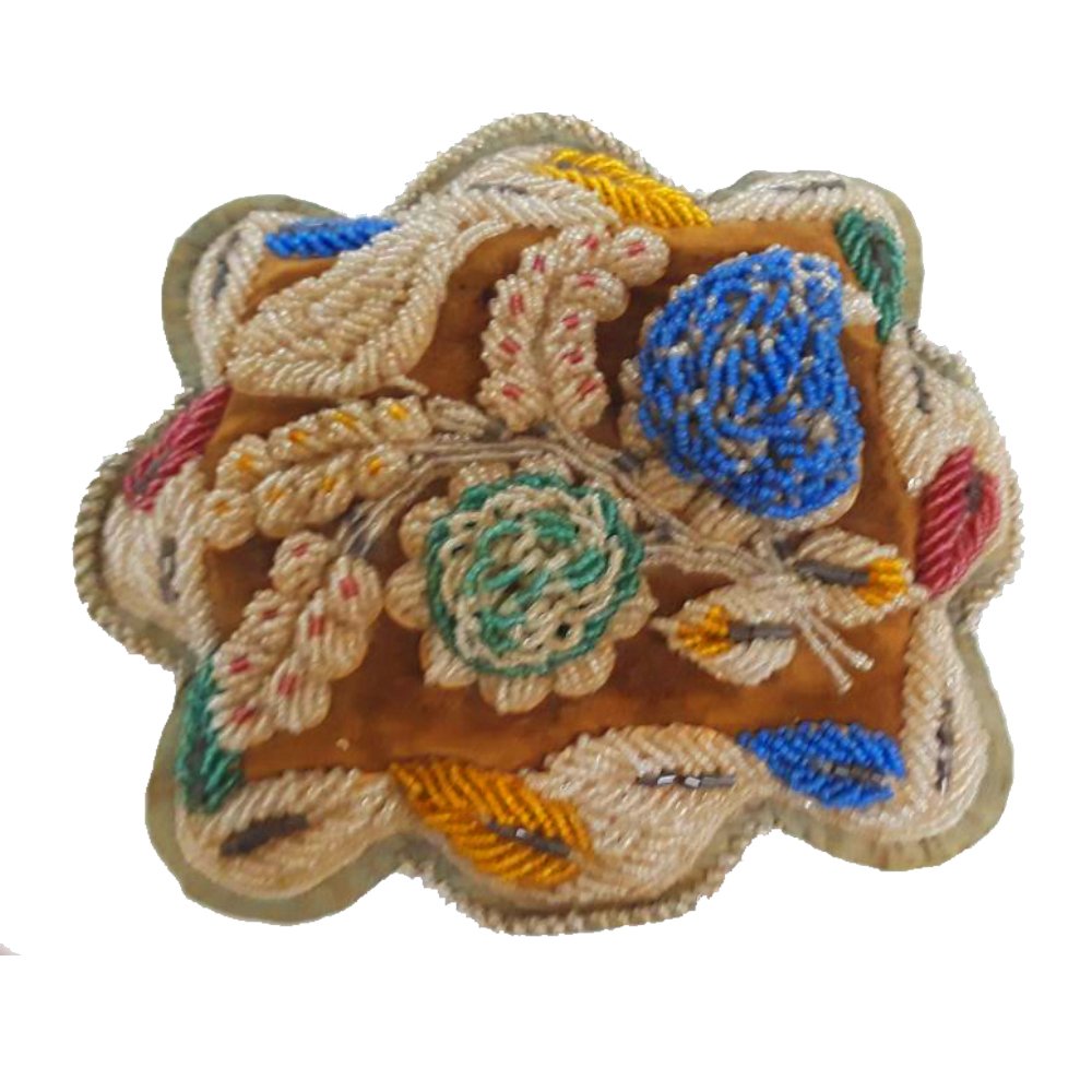Antique Iroquois Elaborate Victorian Trade Bead Pillow (1 of 5)