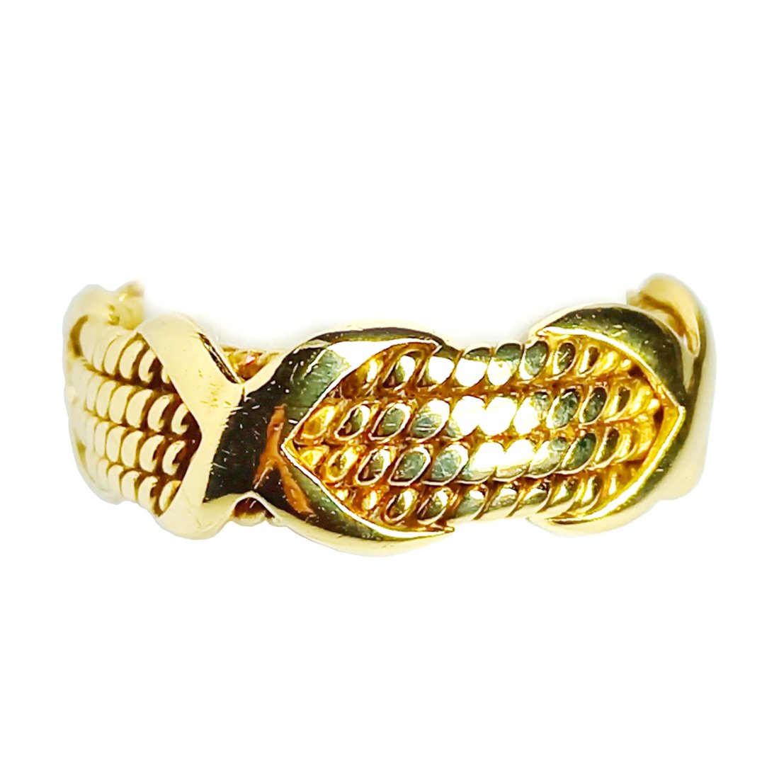 Schlumberger Tiffany & Co 18k Yellow Gold X Ring (1 of 12)