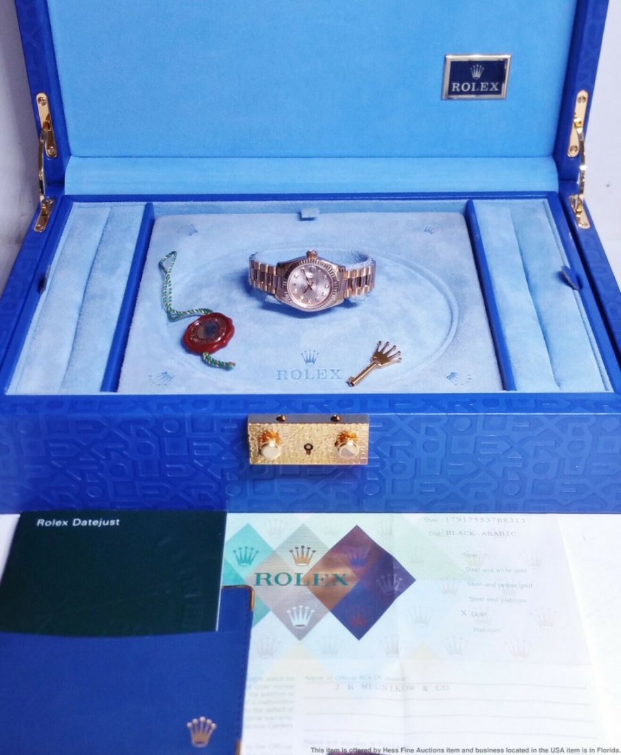 Ladies Rolex 18k RoseGold Everrose Factory Diamond Dial (1 of 12)