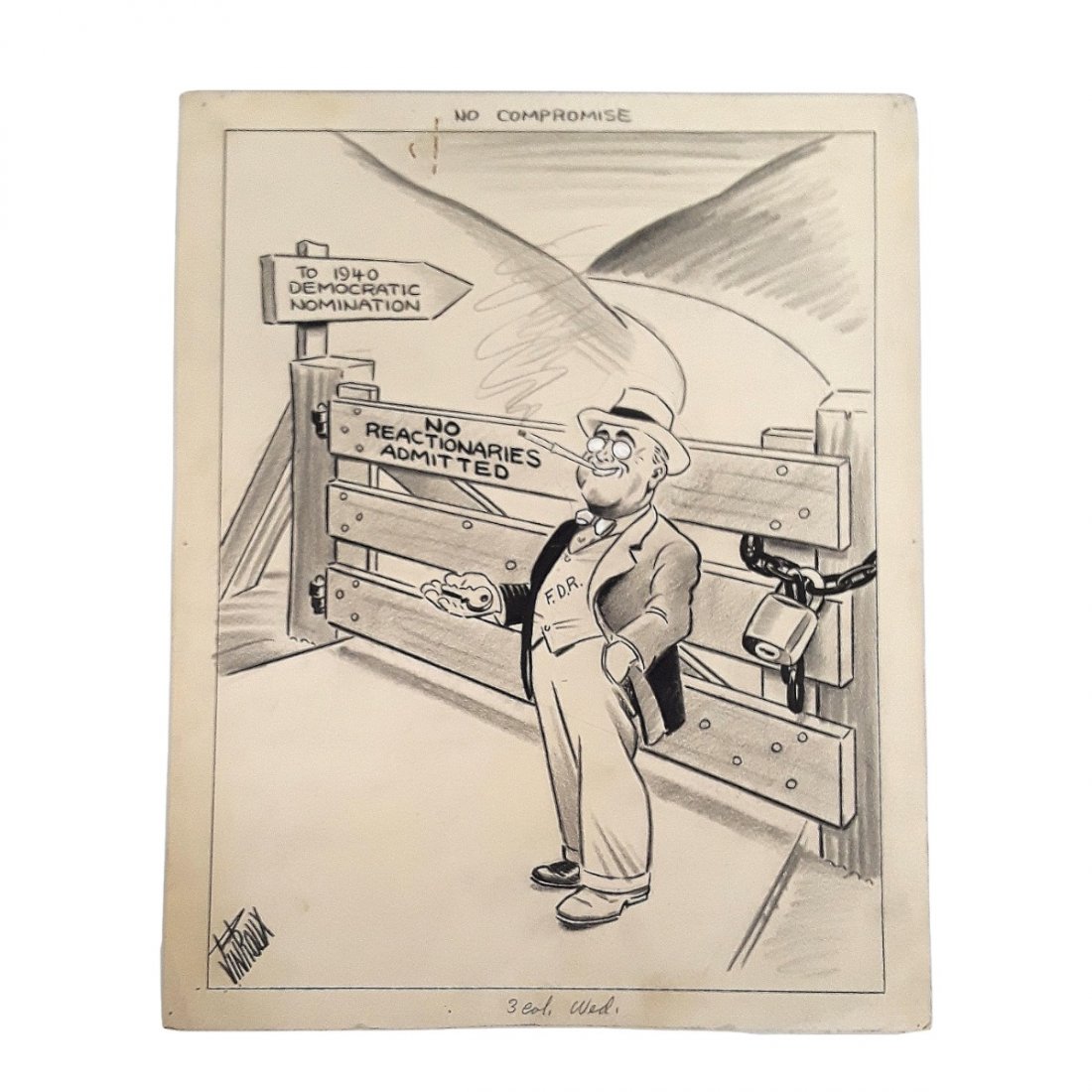 Kendall Vintroux 1940 Roosevelt Election Political Art (1 of 9)