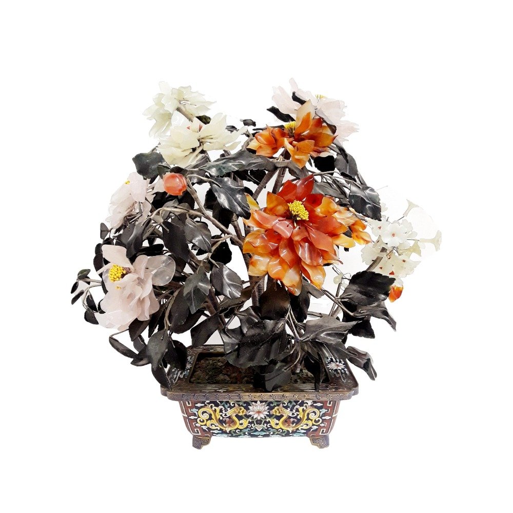 Vintage Chinese 20in Jade Hard Stone Tree Imperial Base (1 of 11)