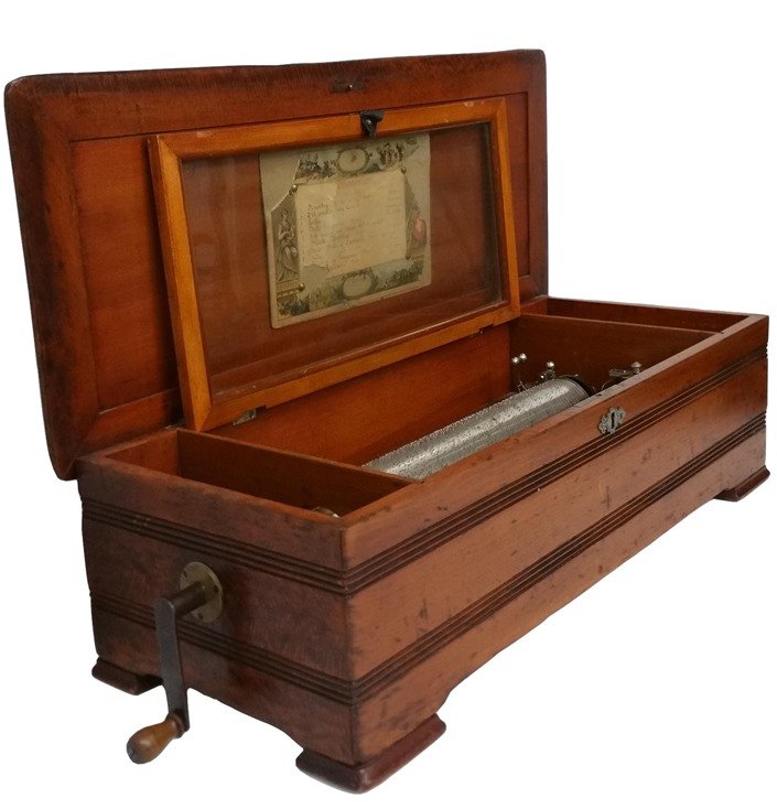 Antique Mandoline Cylinder Music Box Single Comb (1 of 12)