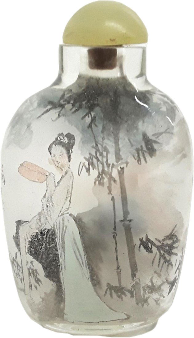 Vintage Reverse Painted Landscape Snuff Bottle (1 of 4)