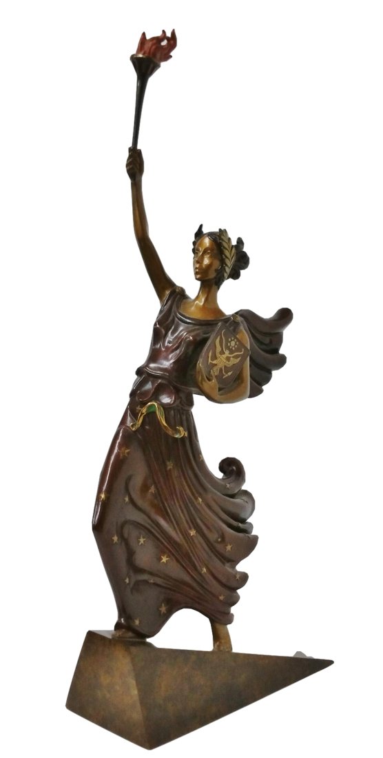 French Erte Bronze Liberty Art Deco Statue ed500 (1 of 12)