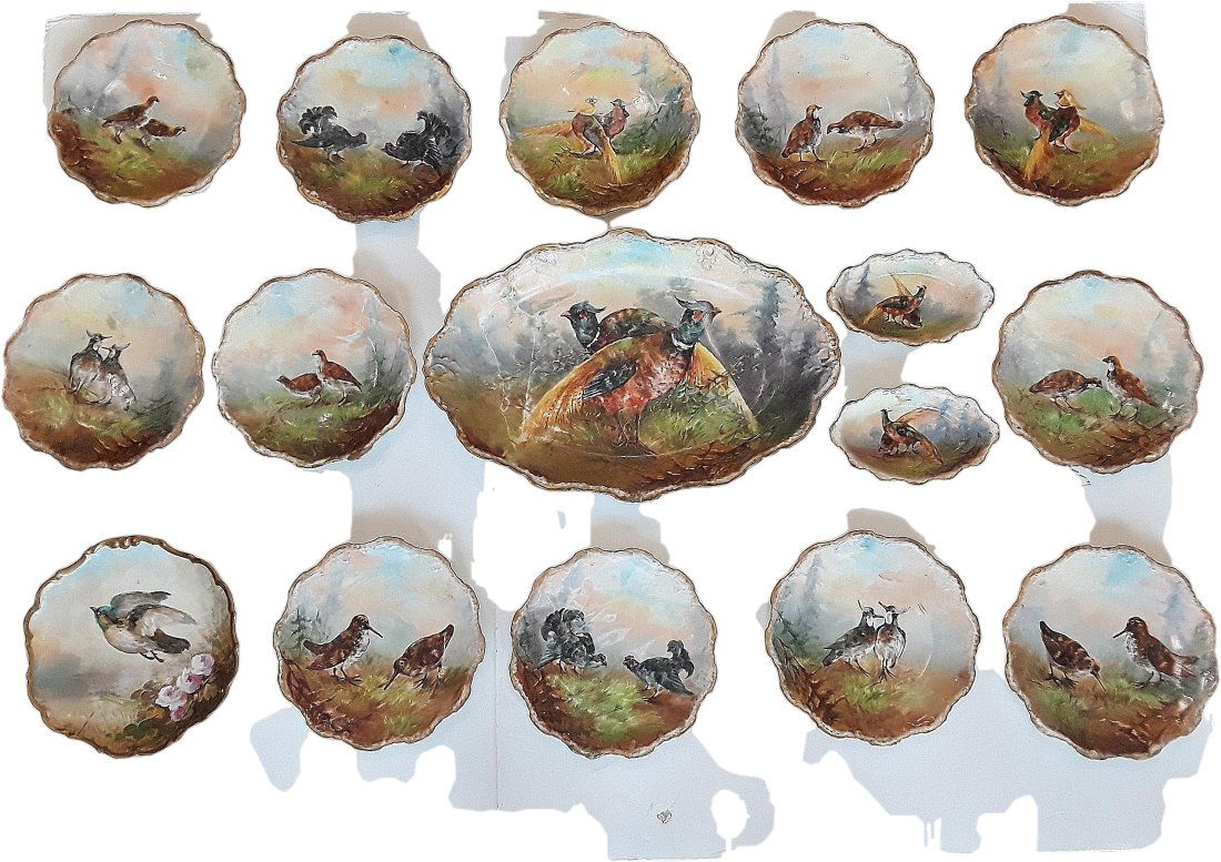 Vintage French Limoges Fine China Game Bird 16 Piece (1 of 20)