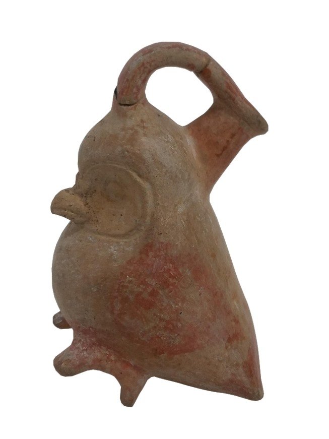 Chorerra Owl Stirrup Pre Columbian Terra Cotta Vessel (1 of 6)