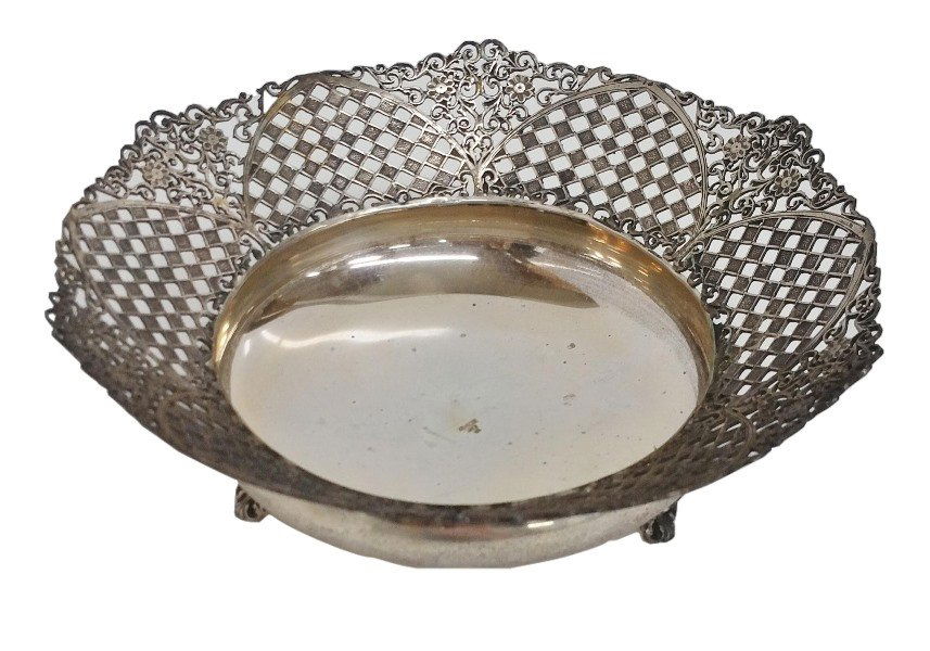 Greek XEIPO Sterling Silver Reticulated Bowl Centerpiece (1 of 9)