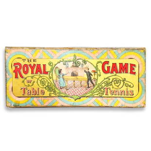 Antique Milton Bradley Royal Table Tennis Ping Pong Game In Box: Title:Antique Milton Bradley Royal Table Tennis Ping Pong Game In Box Description: Go back in time with this amazing table top tennis game, the instructions are printed on the inside of the box lid an