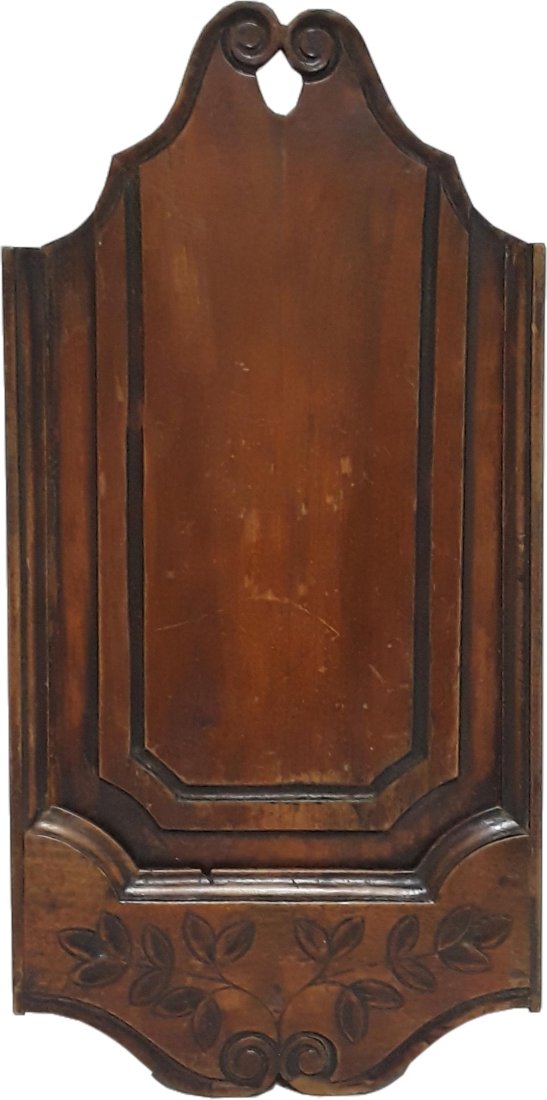 Antique Dutch Continental Carved Wood Sliding Door Wall Storage Cabinet (1 of 8)
