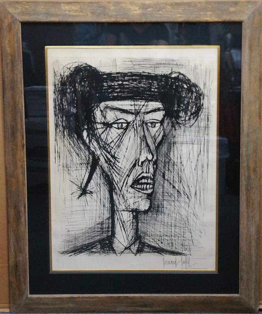 Bernard Buffet Pencil Signed Drypoint Etching Torero II 1961 ed75 (1 of 9)