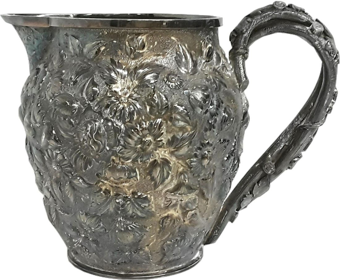 J E Caldwell British Sterling Silver Antique Repousse Pitcher Ewer (1 of 6)