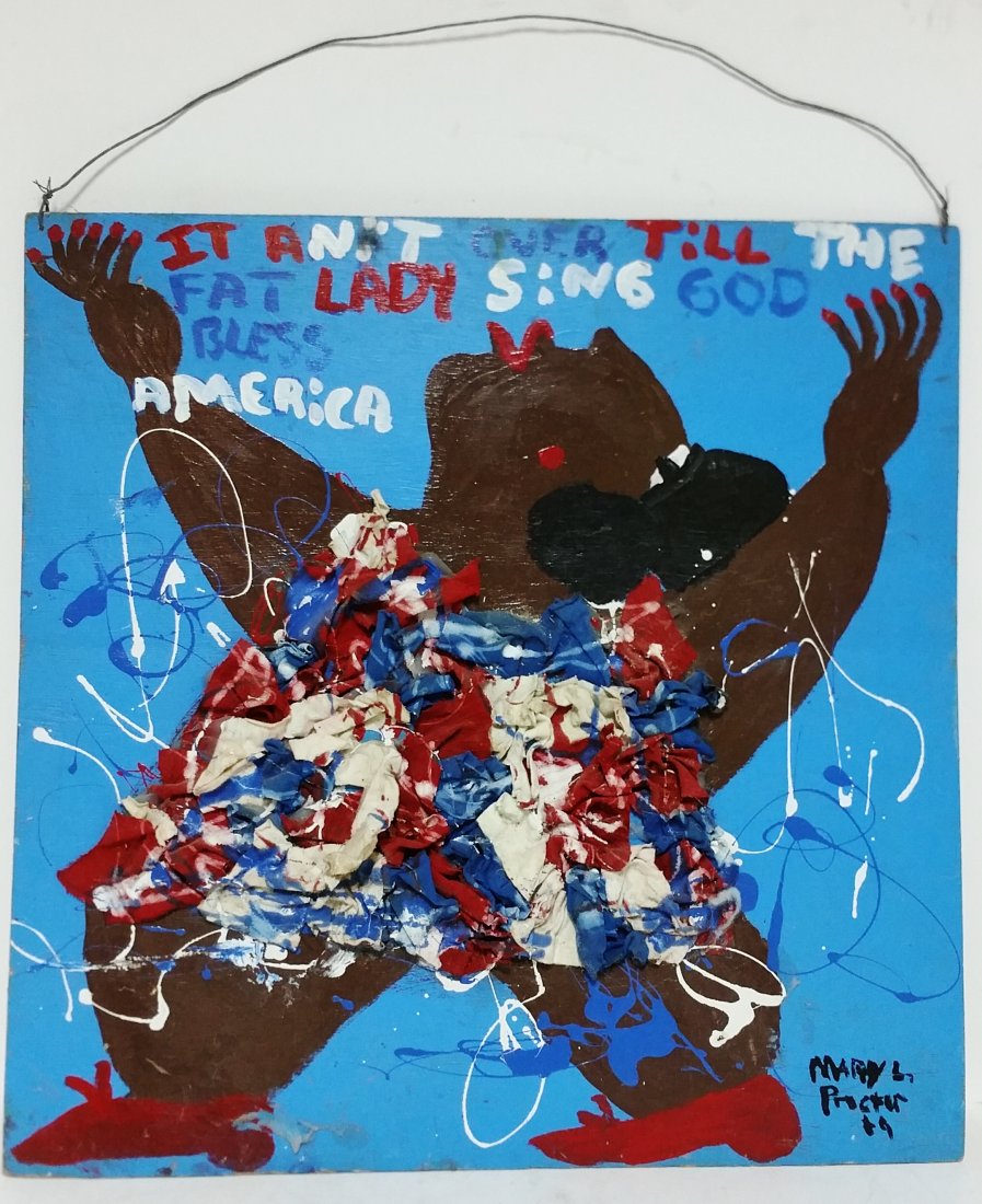 Mary Proctor Outsider Folk Art African American Figure Mixed Media (1 of 6)