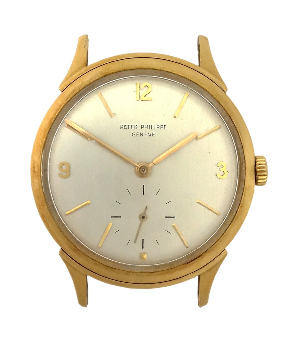 Oversized Patek Phillipe 14K 2569-1 1956 Fancy Lugs Mens Wrist Watch (1 of 10)
