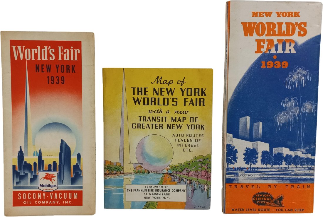 1939 New York Worlds Fair Pamphlets Maps Train Transit Flushing Meadows Queens (1 of 8)