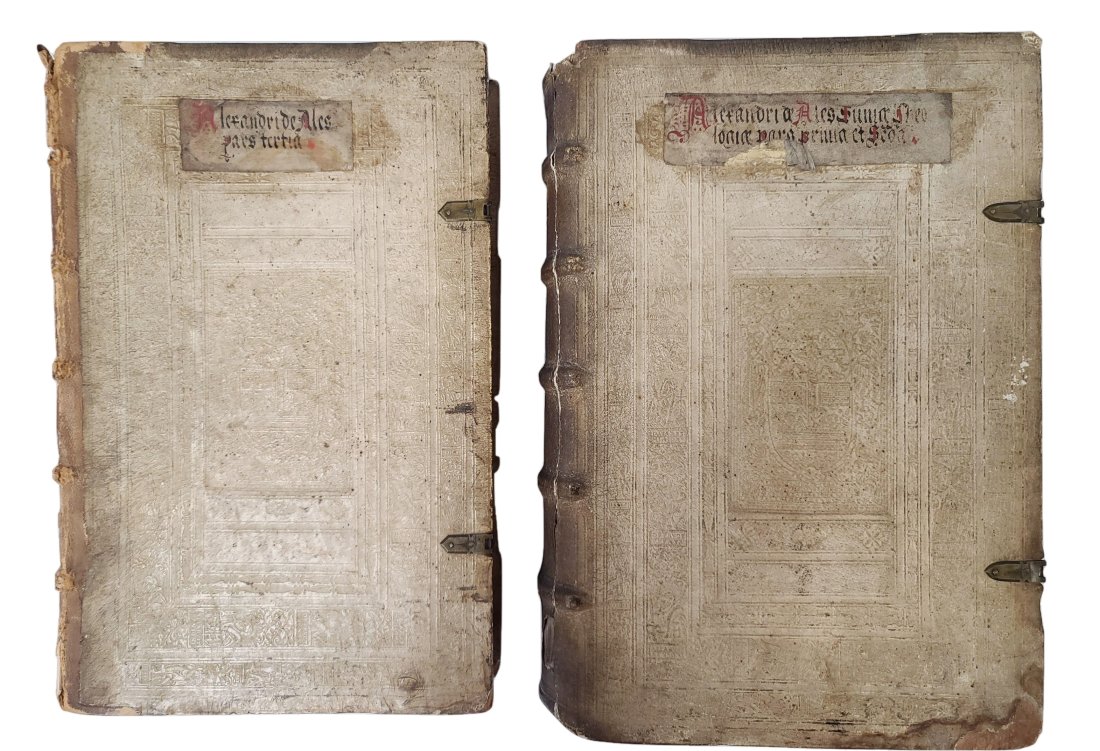 Alexandri de Ales Universae Summa Theologiae and Summa Theologiae Pars Tertia 1575-1576: Described & Photographed By:Robin NF 40224-G Title:Alexandri de Ales Universae Summa Theologiae and Summa Theologiae Pars Tertia 1575-1576 Description:Universae Summa Theologiae and Summa Theolog