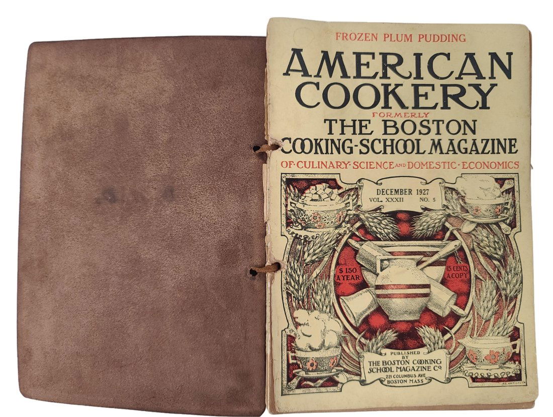 Set of 9 Issues American Cookery Magazine Leather Bound 1927-1928 (1 of 10)