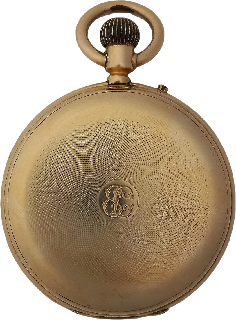 14K Yellow Gold European Made Antique Mens Pocket Watch (1 of 9)