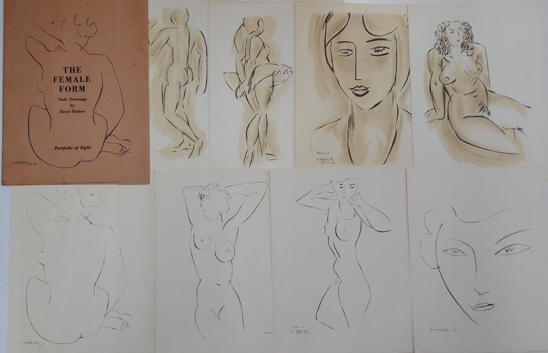 Henri Matisse French Nude Post Impressionist Suite Folio Print Set of 8: Title: Henri Matisse French Nude Post Impressionist Suite Folio Print Set of 8 Description:Henri Matisse French Nude Post Impressionist Suite Folio Print Set of 8 Condition of piece: Each displays som
