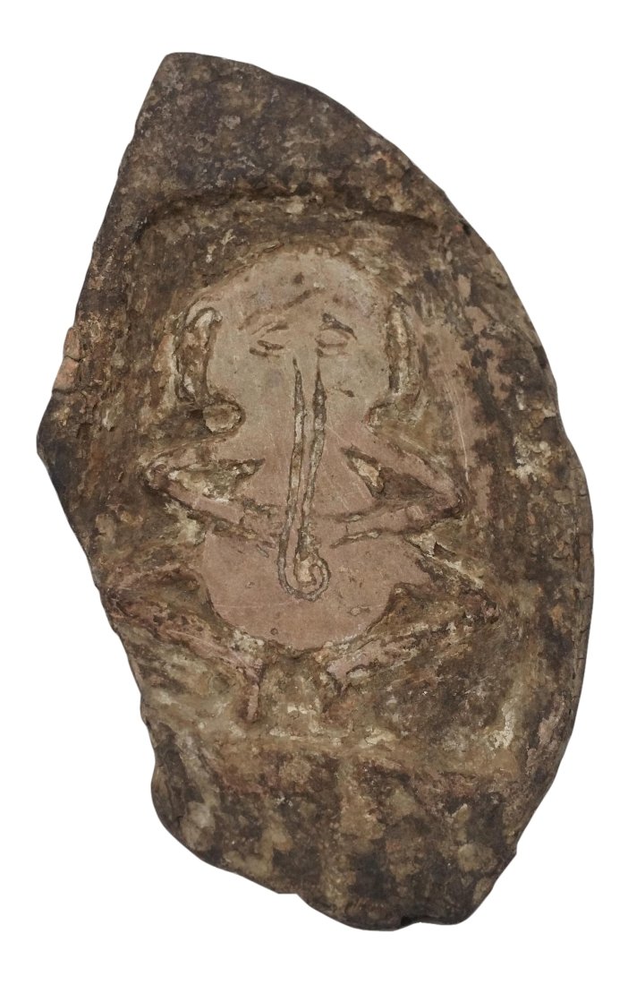 Antique Hindu Ganesha Primitive Worship Plaque: Title: Antique Hindu Ganesha Primitive Worship Plaque Description:Antique Hindu Ganesha Primitive Worship Plaque. Provenance: Peace Corps Nurses Estate. Hallmarks or Signature: None