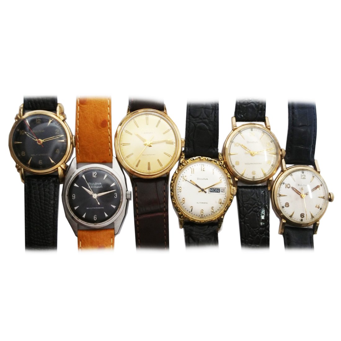 Automatic Mens Bulova Wrist watch Lot of 6: Title:Automatic Mens Bulova Wrist watch Lot of 6 Description:Automatic Mens Bulova Wrist watch Lot of 6. From the amazing collection of an avid fastidious North Florida collector. Case Width: Various 