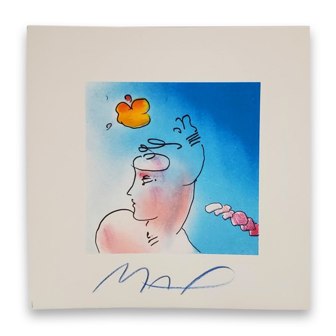 Peter Max Hand Embellished Signed Pop Art Woman Lithograph with Provenance (1 of 5)