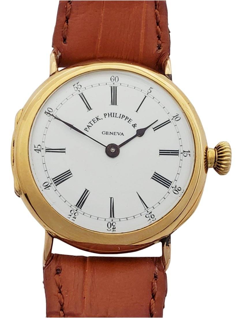 Patek Philippe Tiffany 18k Gold Mens Unisex Antique Wrist Watch for French Market (1 of 15)