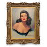 Bradshaw Crandell Hollywood Actress Nina Lunn Black Portrait Oil 1955