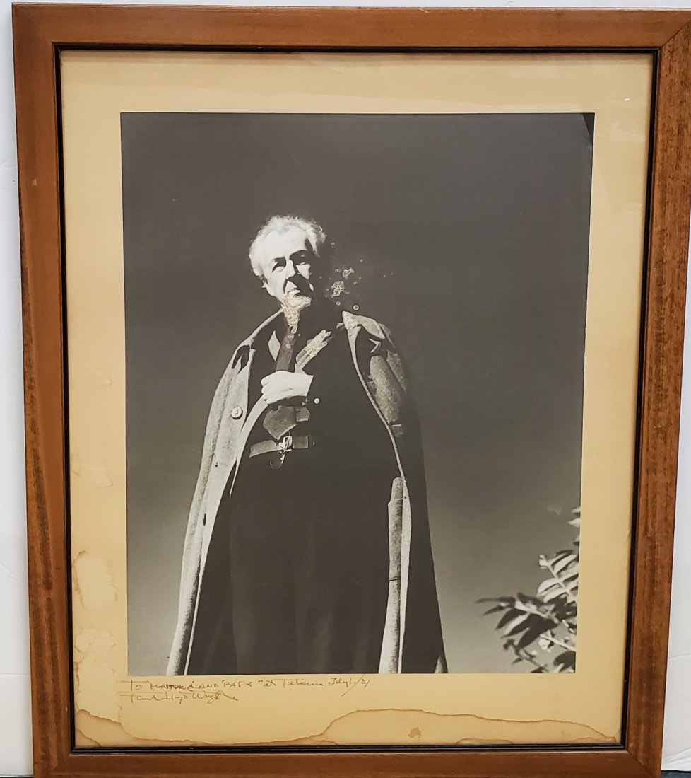 Frank Lloyd Wright Signed BW Photograph Taliesin 1951 Large (1 of 6)