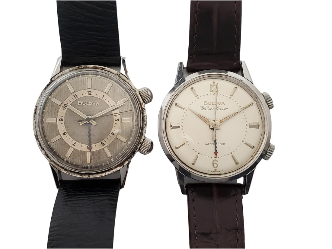 Bulova Wrist Alarm Vintage Mens Wrist Watch Lot of 2 (1 of 5)