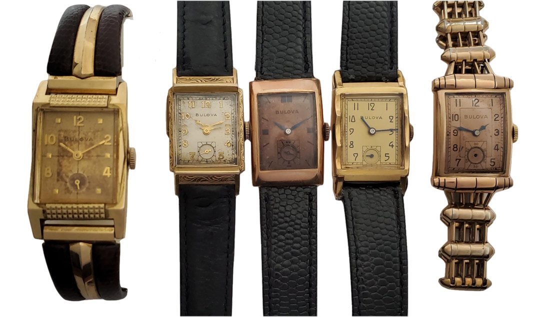 Vintage Art Deco Mens Bulova Wrist Watch Lot of 5 (1 of 5)